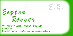 eszter resser business card